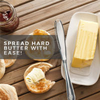 Cuchillo De Queso Y Mantequilla De Acero Inoxidable Herramienta De Cocina Para Queso Pan Mermelada Tamaño Único Fácil De Lavar - details 3