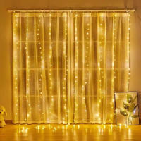 Guirnalda De Luces LED Para Ventana 6x3M/3x3m Con Control Remoto Y Alimentación USB Decoración Navideña Para Casa - details 4