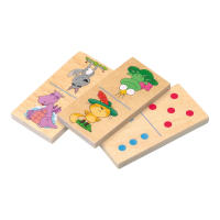 Dominó de Madera para Peques +2 Años: Diversión Ilimitada con Piezas Grandes  Juego Educativo de Coincidencias e Identificación  ¡Explora el Mundo del Dominó!" #JuegoInfantil #AprendizajeDivertido #DominóMadera #JuegoDeCoincidencias #Cayro - details 2