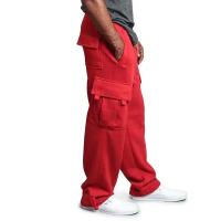 Pantalones De Cargo Para Hombre Ajuste Recto Deportivos Otoño Invierno Streetwear Sueltos De Algodón Con Múltiples Bolsillos - details 9