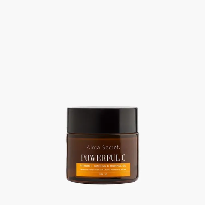 Crema facial Powerful con Vit. C & Moringa SPF 30 - Alma Secret -Piel normal o mixta - Un concentrado de energía con acción antioxidante 24 h para reducir manchas, unificar el tono y devolverle a la piel la luminosidad, la firmeza e hidratación. - 1
