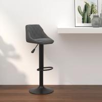 vidaXL Taburete de cocina de terciopelo en color Gris claro/Gris oscuro/Negro y más | cómodas modernas ergonómicas para comedor cocina salón hogar - details 1