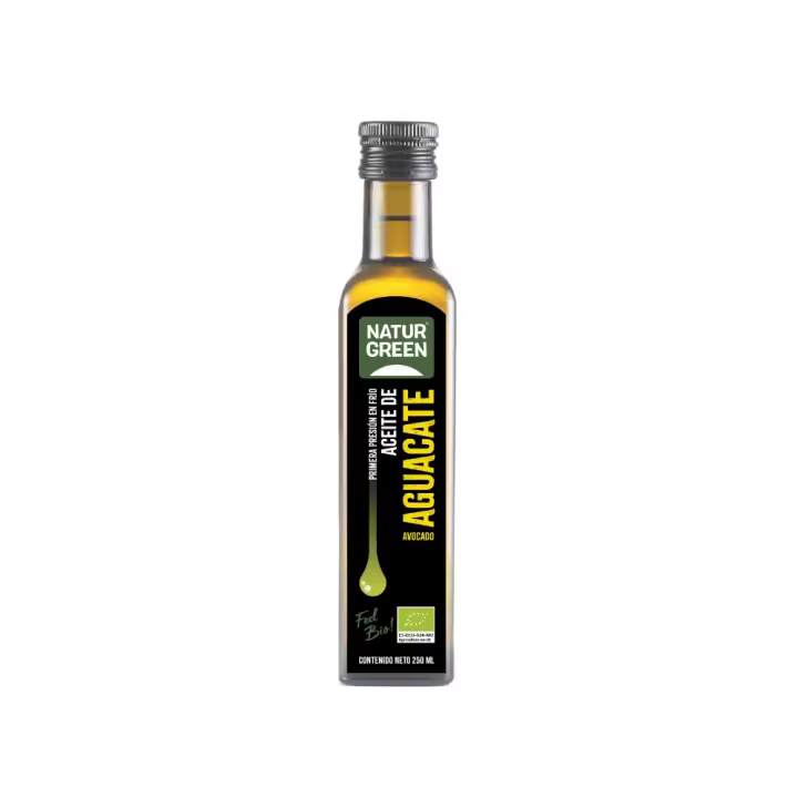 Aceite de Aguacate Virgen Extra Bio  250ml  Prensado en frío, ecológico y rico en grasas saludables  NATURGREEN - 1