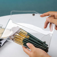Bolsa De Maquillaje Transparente Y Impermeable Para Diferentes Sieges Organizador De Cosméticos Portátil Almacenamiento De Estación De Trabajo De Pincel Y Cepillo De Maquillaje - details 2