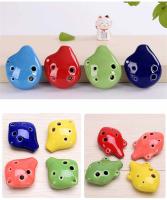 1pcs Flauta De Ocarina Colorida Soprano C Con 6 Agujeros Mini Flauta Cerámica Instrumento Musical Para Niños Juguete - details 1