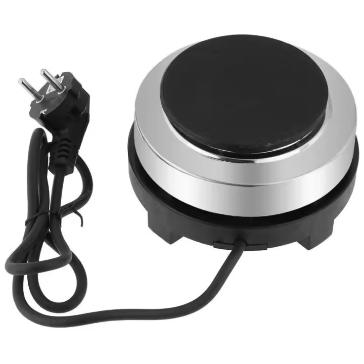 Estua Eléctrica de 500W para CafeteraTeaplatilloPlaca de Cocina Eléctrica portátil VENTILADOR DE Placa Caliente multifuncional para Cocinar Para LecheAguacaféTEAetc. Potencia ajustable con 5 niveles - 1