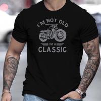 Camiseta De Algodón Puro 100% Para Hombre Verano Estampado Creativo Motocicleta Casual Suelta Oversized Cuello Redondo Manga Corta - details 2