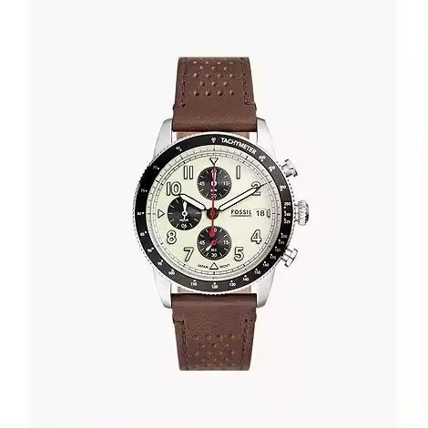 FOSSIL Reloj Hombre FS6042 Cronógrafo Piel Marrón - 1