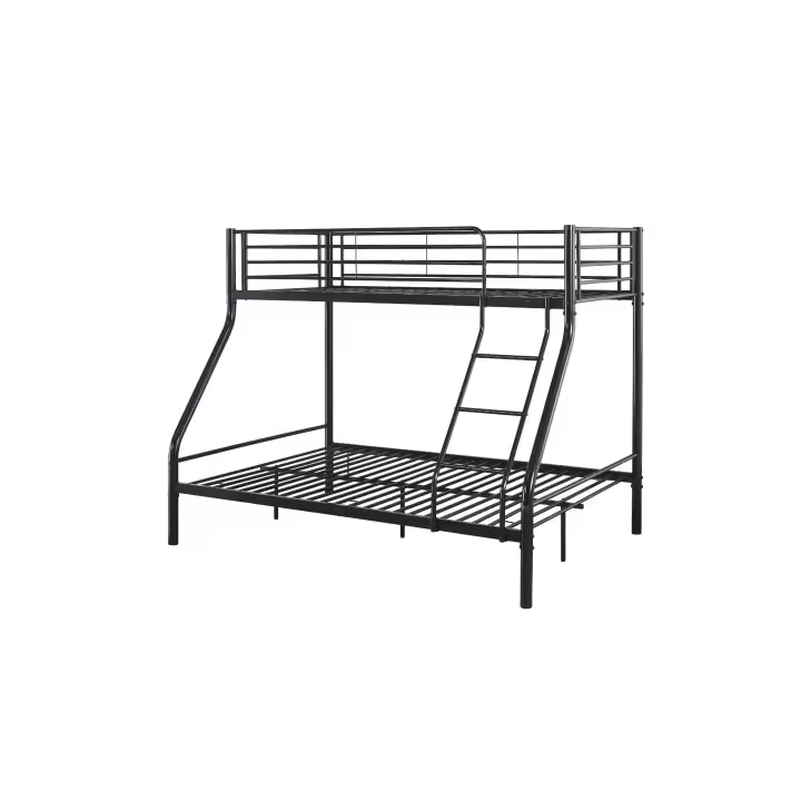 Litera matrimonial metálica para 3 personas, 200x145x96cm color negro - 1