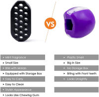 2pcs Bola De Ejercicio Para La Mandíbula 40/5060lbs-toner De Músculo Facial Anti-Edad Levantador De Mentón Y Boca Material De Goma Fitness - details 6