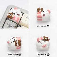 Keycap Anime Lindo Chikawa Hachiware Personalizado De Resina Kawaii Dibujos Animados Para Teclado MX Switch Creativo - details 1