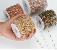 Cadena De Piedras De Cristal Natural Para DIY Joyería Hechas a Medida Cadena De Grava Natural Para Creación De Joyas - details 0