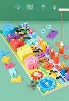 Juguetes De Madera Montessori Para Niños Tablero Ocupado De Animal Matemáticas Pesca Números Alineación Educativo Juguetes Para Regalos De Niños - details 10