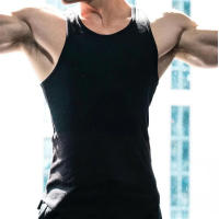 Chaleco Deportivo Para Hombre Verano Transpirable Sin Mangas Cuello Redondo Para Gimnasio Ejercicio Correr Camiseta De Fitness - details 1