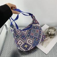 Bolso De Hombro Para Mujer En Lona Grande Capacidad Con Estampado Diseñador Bolso De Compras Reutilizable Casual Bandolera - details 12