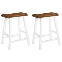 vidaXL Taburetes de cocina 2 unidades madera maciza - details 0