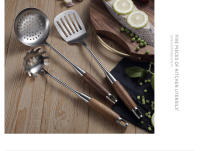Conjunto De Utensilios De Cocina Leeseph 304 Acero Inoxidable Tamizante Cuchara De Sopa Y Servidor De Pasta Tres Piezas Herramientas Ecológicas Para Cocina - details 10