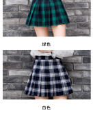 Mini Falda Plisada De Cintura Alta En Cuadros Para Mujer Estilo Harajuku A-line Preppy Slim De Terciopelo Polyester Para Otoño - details 8