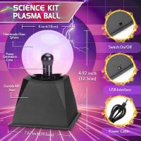 Bola de plasma 4 pulgadas, y al sonido Lámpara de plasma sensible al tacto, kits de ciencia para niños, gran regalo de juguetes educativos para niños, luz mágica de la noche - details 4