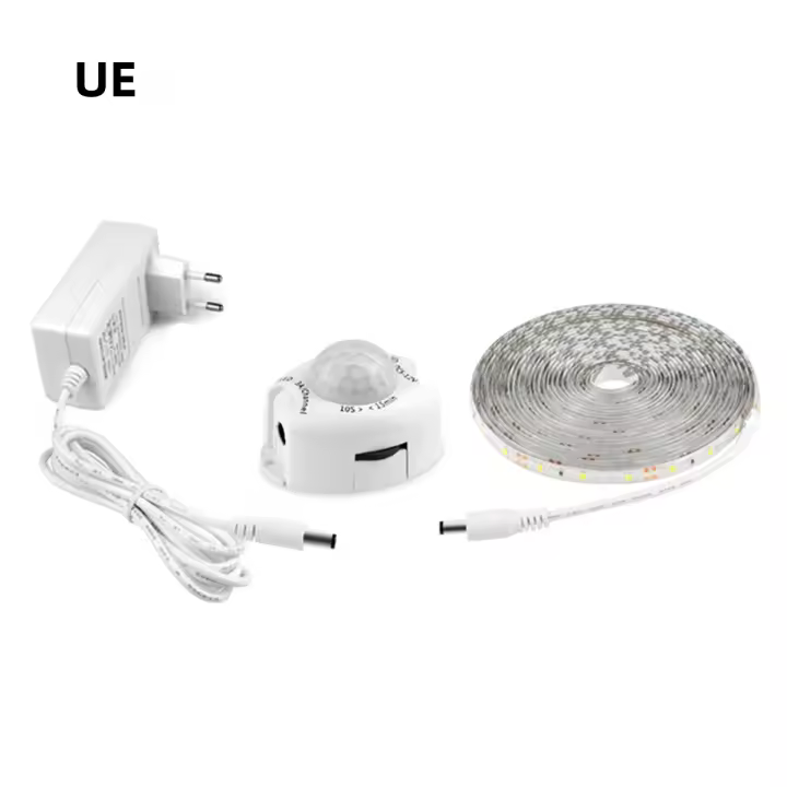 Tira De LED Con Sensor De Movimiento PIR 1-5m DC 12V Impermeable Para Iluminación Automática En Escaleras Armario Cocina - 1