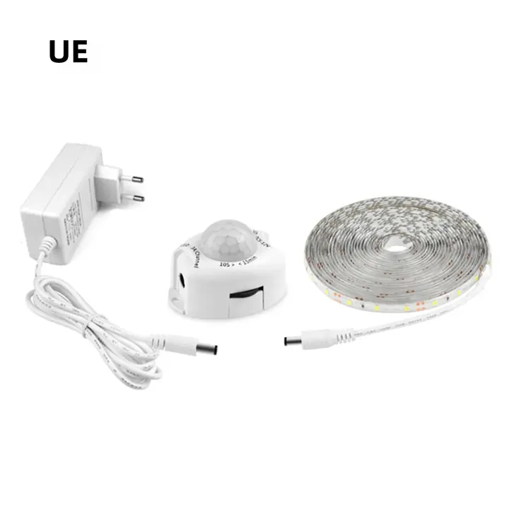 Tira De LED Con Sensor De Movimiento PIR 1-5m DC 12V Impermeable Para Iluminación Automática En Escaleras Armario Cocina - 1
