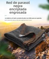 Malla de sombreo con bordes reforzados y agujeros para huertos, invernaderos y protección solar – Color negro - details 0
