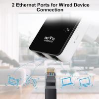 Extensor de WiFi, amplificador de señal WiFi, extensor de rango WiFi doméstico, repetidor WiFi inalámbrico con puerto Ethernet, cobertura WiFi completa de 360°. - details 1