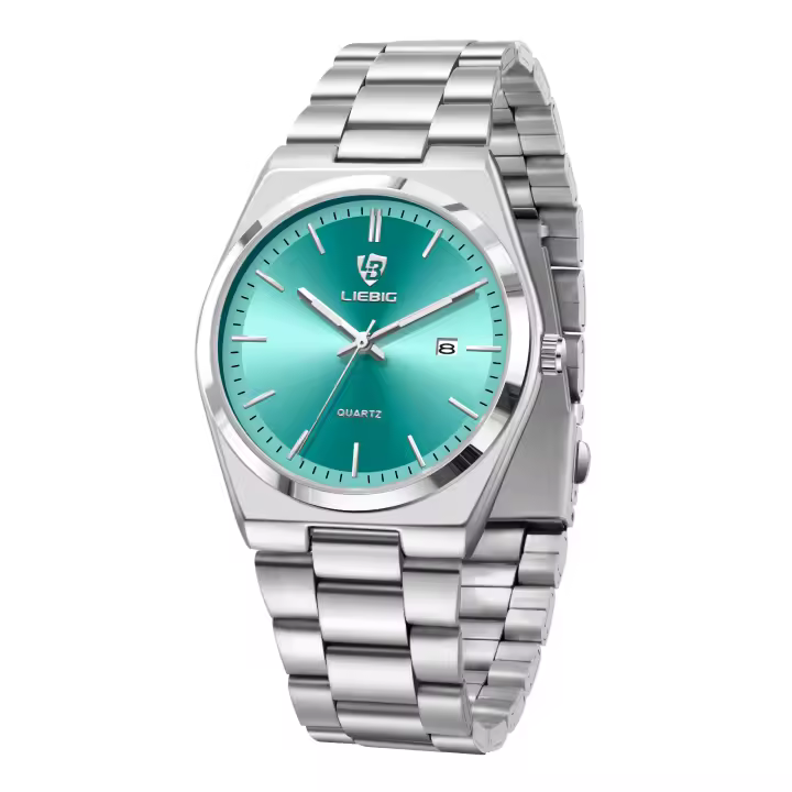 Reloj De Negocios De Lujo Para Hombres Acero Inoxidable 3Bar Impermeable Movimiento Japonés De Cuarzo Calendar Reloj De Pulsera - 1