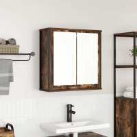 vidaXL Mueble de baño de pared con espejo roble ahumado 60x21x60 cm - details 0