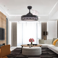 Ventilador de techo Jocca con luz LED CCT 36W, aspas retráctiles, 6 velocidades, mando a distancia, motor DC silencioso, temporizador 1-2-4-8h, función verano/invierno, luz regulable 3000K-6000K, Ø106cm y 40W en color blanco o negro - details 0