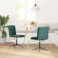 vidaXL Sillas de comedor 2 unidades terciopelo en color Gris oscuro/Azul/Verde claro y más | cómodas modernas ergonómicas para comedor cocina salón hogar - details 6