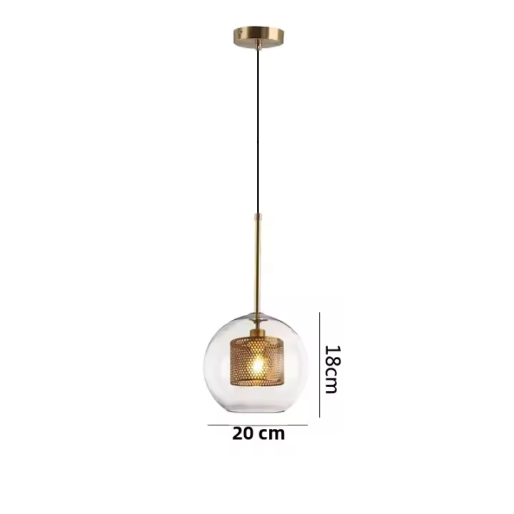 Lámpara Colgante De Vidrio Estilo Nórdico Para Iluminación De Cocina Y Comedor Dormitorio Lámpara Colgante De Cuerda Sin Bombillas Incluidas - 1