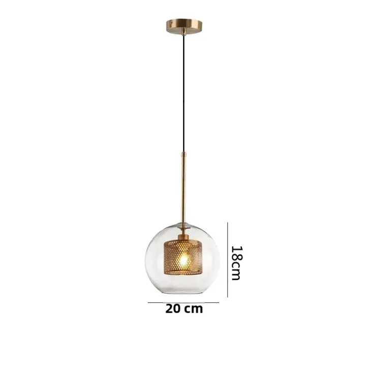 Lámpara Colgante De Vidrio Estilo Nórdico Para Iluminación De Cocina Y Comedor Dormitorio Lámpara Colgante De Cuerda Sin Bombillas Incluidas - 1