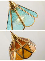 Lámpara Colgante De Isla De Cocina Colorida De Vidrio ChandelierSuspensión Para Sala De Estar Comedor Hotel Tienda Moderno Estilo - details 16