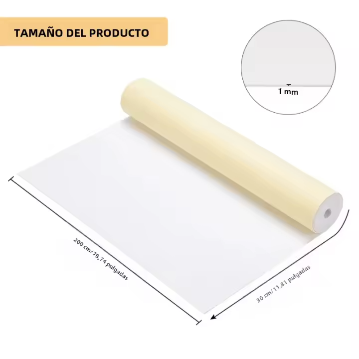 Roll De Espuma EVA Autoadhesiva 1mm 78.7x11.8 Pulgadas Color Blanco Esponja De Protección Para Muebles Relleno De Agujeros Para Disfraces - 1