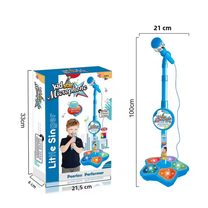 Microfono Para Niños Con Estación Y Música Instrumento Educativo De Karaoke Regalo De Cumpleaños Para Niñas Y Niños - 1