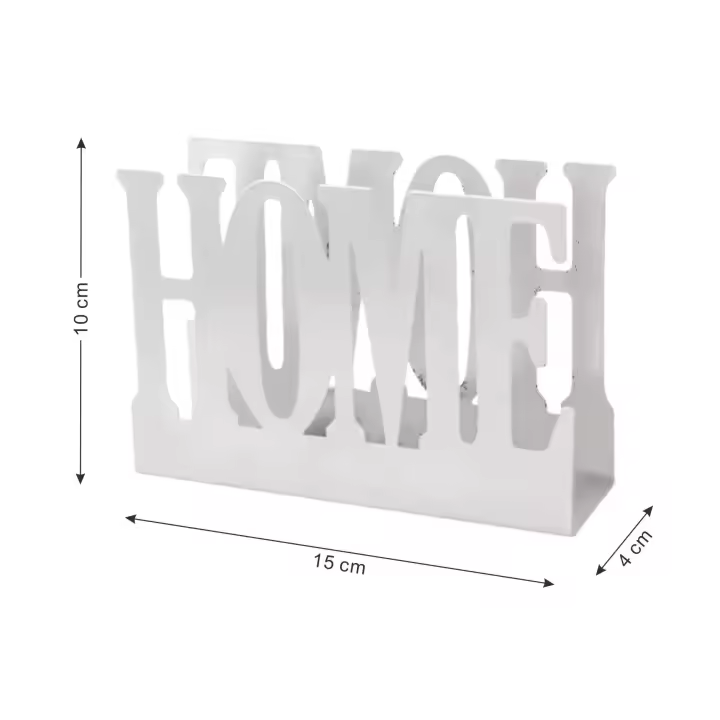 Soporte para servilletas de hierro fundido - Diseño de cubiertos para decoración de hogar, cocina, cafetería, mesa de restaurante - Organizador de servilletas de papel de metal negro y blanco - 1 unidad - 1