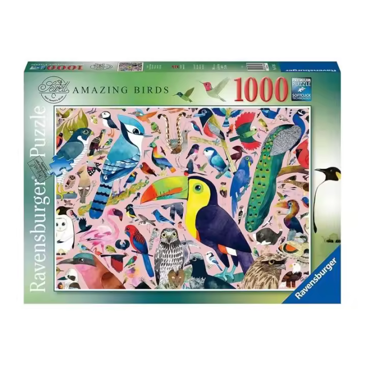 Puzzle 1000 Piezas Pájaros Increíbles de Ravensburger - 1