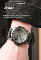 Reloj De Pulsera De Cuarzo Para Hombre SYNOKE Deportivo Y Militar Resistente Al Choque Con Correa De Cuero Moda Casual Relogio Masculino - details 4