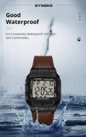 Reloj Deportivo Para Hombre SYNOKE Con Pantalla Grande LED Luminosa Resistente Al Agua Y Al Choque Estilo Retro Moda Malla De Cuero Material Del Cuerpo Plástico - details 4