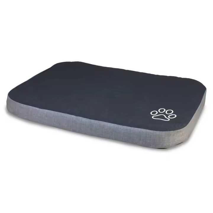 Arquivet Colchoneta para Perros Negra y Gris con Huella 90 Cm - Cómoda y Elegante - 1