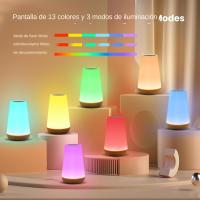 Lámpara Nocturna Recargable USB RGB Con Control Remoto Y Toque Color Cambiante Portátil Para Mesa Y Cama 13 Colores - details 3