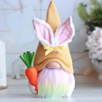 Muñeco De Pascua Sin Cara Con Pato Y Flores Muñeco De Tela Hecho a Mano Decoración Reutilizable Para El Hogar Regalo Para Niños Estilo Pastoral - details 4