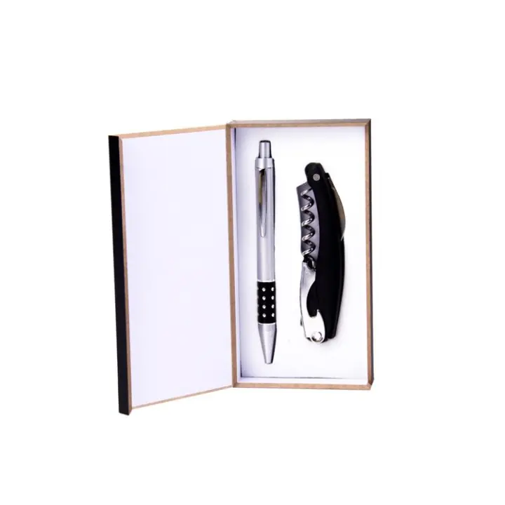 Disok Lote 10 Set de Bolígrafo y Abrebotellas - Bodas Comuniones Hombres Estuches Unisex Regalos - 1