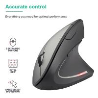 Ratón Vertical Ergonómico Inalámbrico 2.4GHz Óptico Con 3 DPI Ajustables 800/1200/1600 Y 6 Botones Para Laptop PC Computadora Desktop - details 0