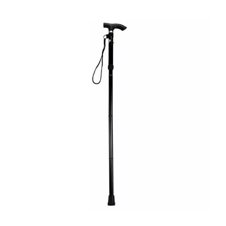 Bastón plegable para andar altura regulable aluminio baston de apoyo negro、plata - 1