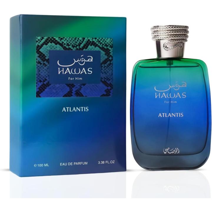 Rasasi - Spray EDP Hawas Collection Atlantis para hombre, fragancia oriental amaderada con notas de especias y madera… — oferta en Miravia