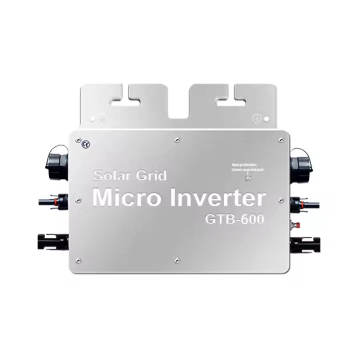 FGNS.Solar Micro Inverter 600W Grid Tie Inverter IP65  a Prueba de Agua con Control WIFI Microinversor Identificación Automática Inversor (Silver ) (x2 Canales) - 1