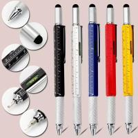 Bolígrafo Multifuncional 7 En 1 Stylus Táctil Con Destornillador Regla Nivel Refillable Y Lápiz De Punto De Escritura 1.0mm - details 1