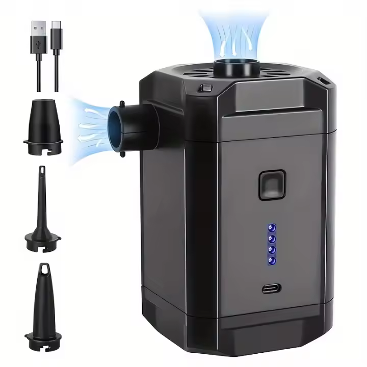 Rosa Eternal Bomba de Aire Eléctrica Portátil de Doble Propóstico-Inalámbrica, Barería Recargable para Colchones Inflables y Aros de Natación - 1